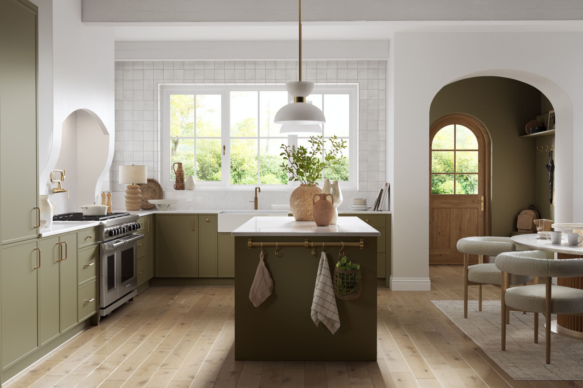 Shaker Super Slim JURATEK™ Kitchen in Moss Green Matte | Start planning ...