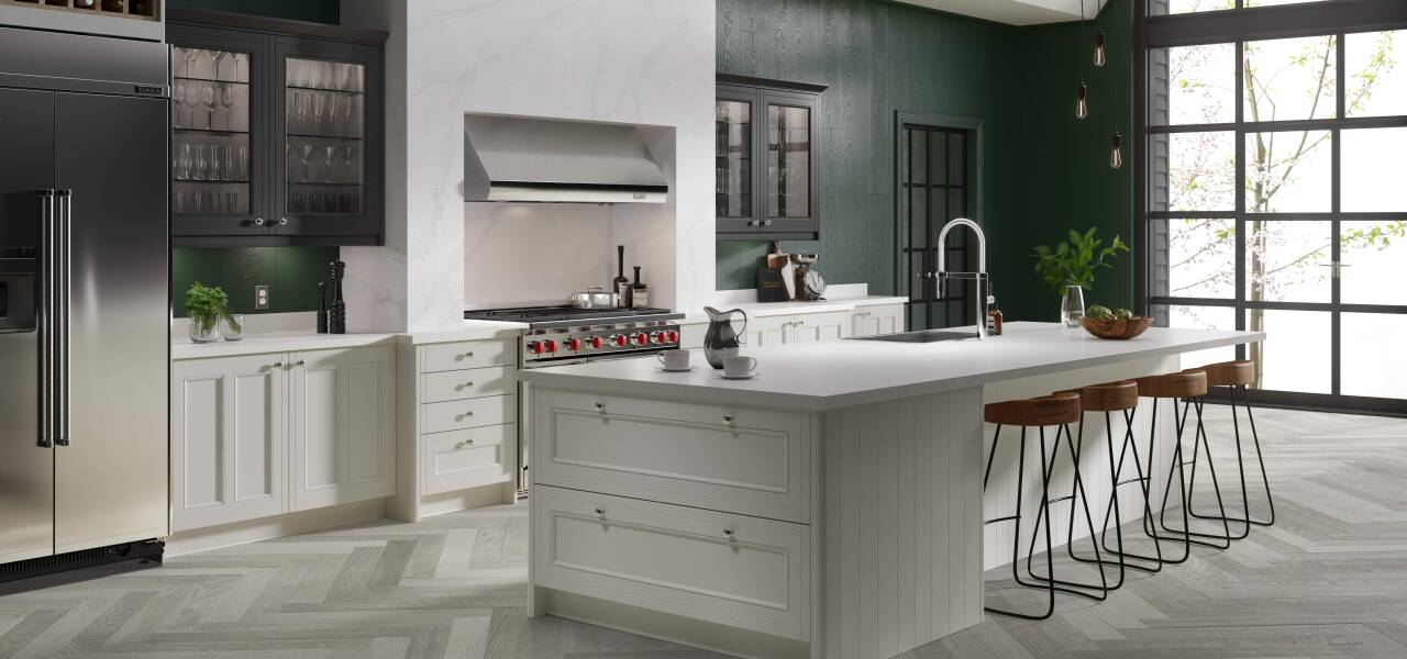 Country Kitchen in Classic Cream and Charcoal Matte